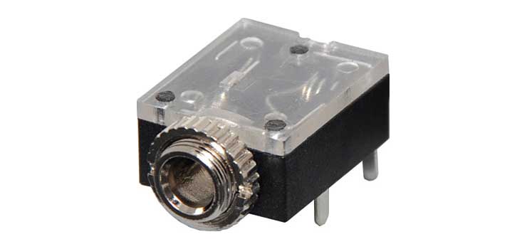 P0092 3.5mm DPST PCB Mount Stereo Jack Socket