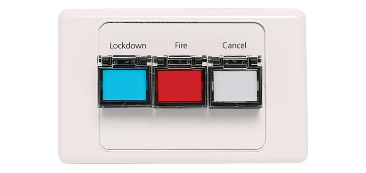 A2064 Lockdown / Fire / Cancel Remote Wall Plate