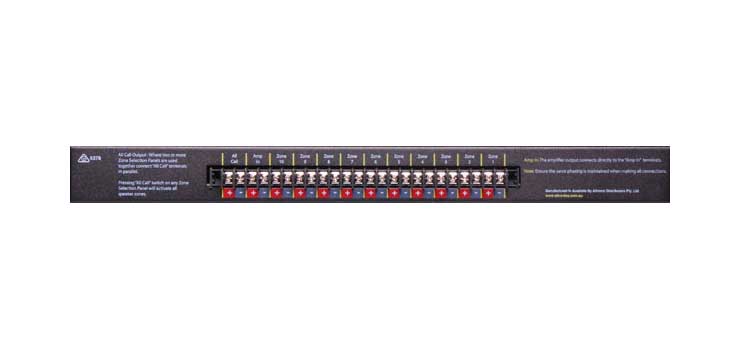 A2080A Selection Panel 10 Zone PA