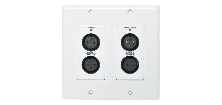 A4816 Dante Mic/Line 4 Input, 2 Output Dual Wallplate