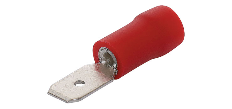 H1851A Red 4.8mm Male Spade Crimp Pk 10
