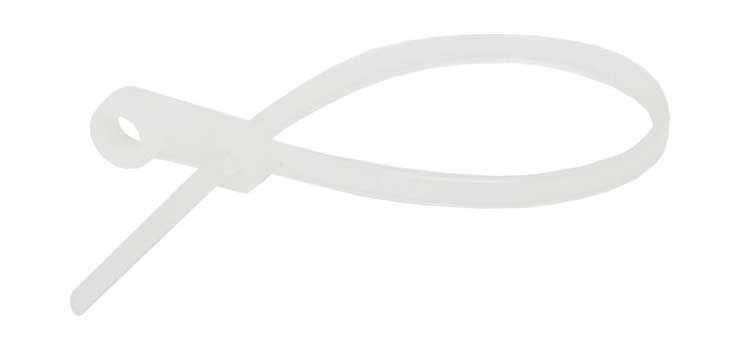 H4004A 170mm Natural Fixing Hole Cable Ties Pk 25
