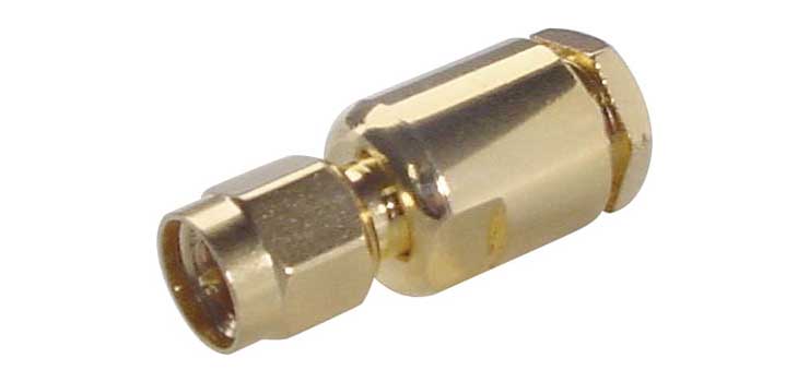 P0424 Solder On RG58U Gold Plated Male Plug SMA