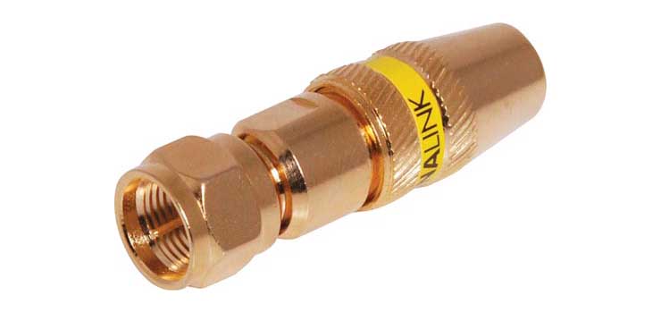 P0484 Screw On RG6 Gold Plated Line Plug F Type