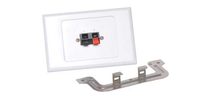 P6801A Single Spring Terminal Economy Speaker Wallplate