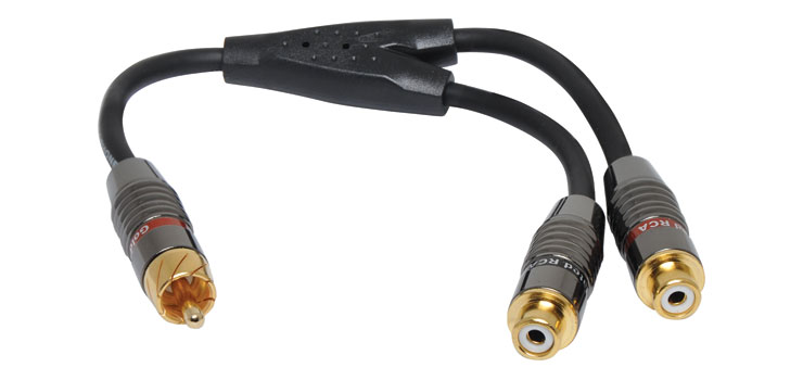 P7244A 0.2m Male RCA to 2 RCA Female Cable