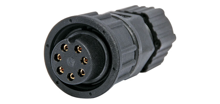 P9407 7 Pin 5A Screw-On Female Line IP66 Waterproof Socket