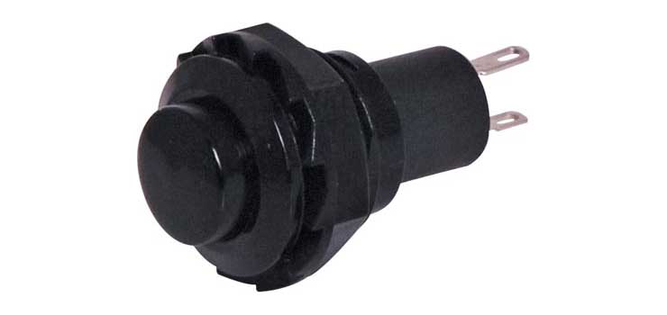 S1084 SPST Momentary Black Solder Tail Pushbutton Switch