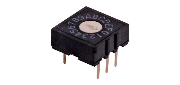 S3000A 5 Pin Hexidecimal PCB Mount Rotary Switch