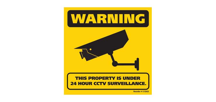 S9263 CCTV Surveillance Corflute Sign 200 x 200mm