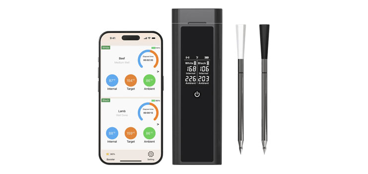 X7019 Wireless Bluetooth BBQ Dual Probe Meat Thermometer