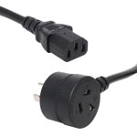 P8426 10m 3 Pin Piggyback to IEC C13 Black Extension Power Cable