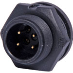 P9424 4 Pin 5A Screw-On Male PCB IP67 Waterproof Plug