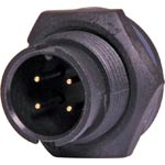 P9464 4 Pin 5A Locking Male Chassis IP67 Waterproof Plug