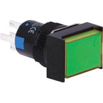 S1671 SPDT Mom. LED Green Solder Tail Pushbutton Switch