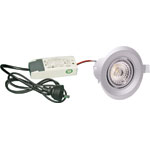 X2089 9W Warm White Silver Housing Dimmable LED Lighting Kit